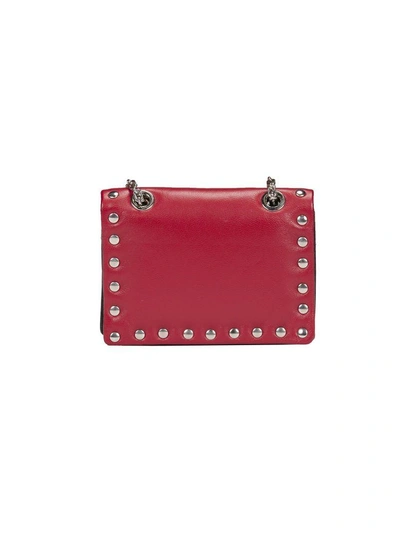 Shop Sonia By Sonia Rykiel Sonia Rykiel Studded Mini Shoulder Bag In Nero/rosso