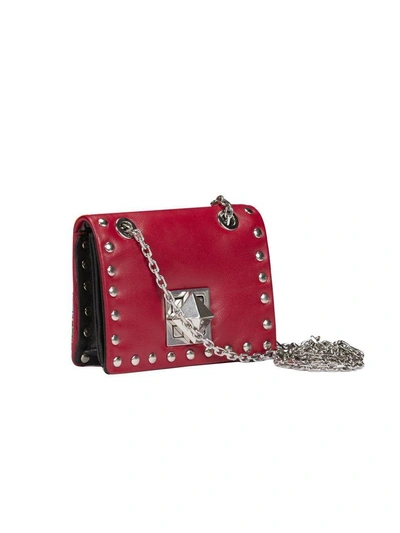 Shop Sonia By Sonia Rykiel Sonia Rykiel Studded Mini Shoulder Bag In Nero/rosso