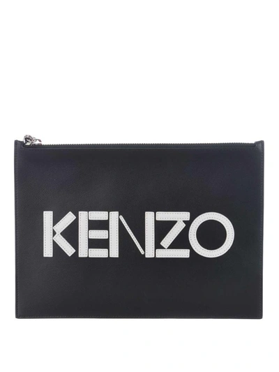 Shop Kenzo Paris Clutch In Nero