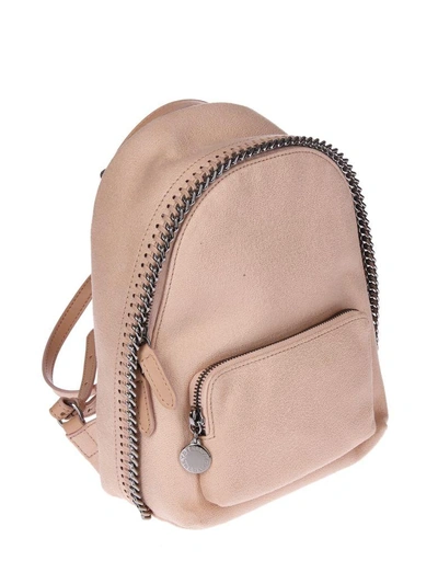 Shop Stella Mccartney Mini Falabella Backpack In Powder