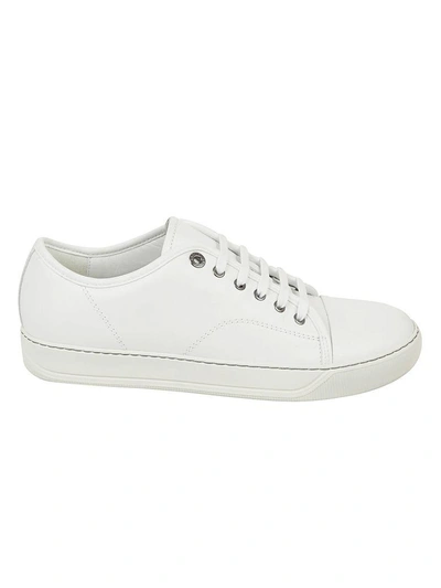 Shop Lanvin Toe-capped Sneakers In Optic White