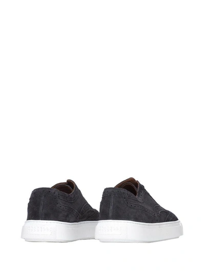 Shop Fratelli Rossetti One Fratelli Rossetti Suede Dark Grey Sneakers In Antracite