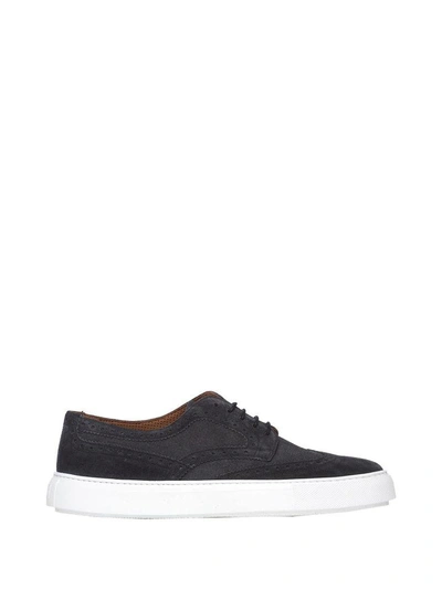 Shop Fratelli Rossetti One Fratelli Rossetti Suede Dark Grey Sneakers In Antracite