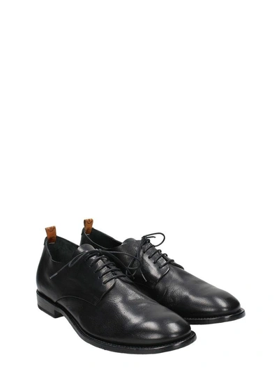 Shop Buttero Blcak Leather Lace Up In Black