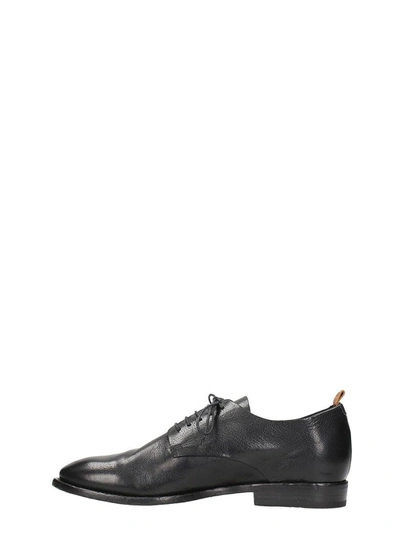 Shop Buttero Blcak Leather Lace Up In Black