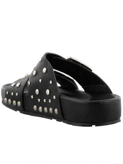 Shop Alexander Mcqueen Studded Sandals In Black-silver