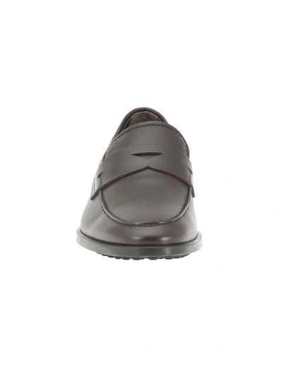 Shop Tod's Leather Loafer In Testa Moro