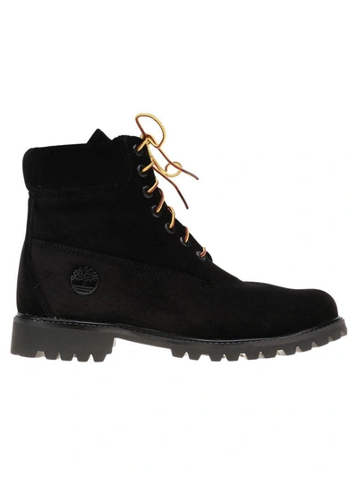 Shop Off-white Off White Timberland In Black