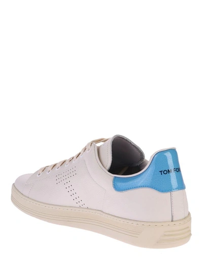 Shop Tom Ford White Side Pierced Sneakers