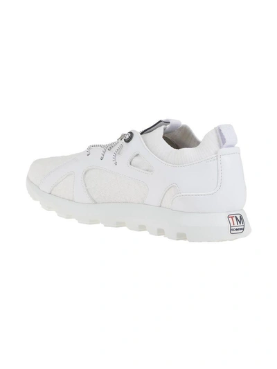 Shop Ermenegildo Zegna Leather Sneaker In White