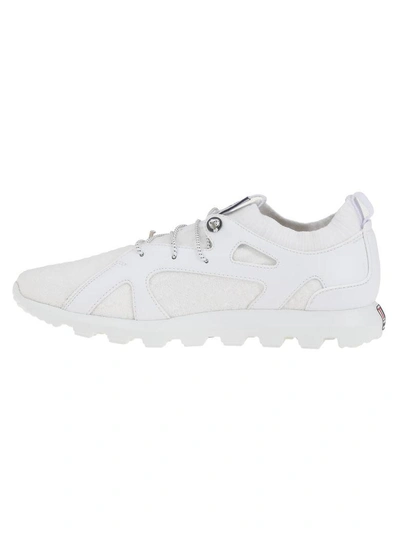 Shop Ermenegildo Zegna Leather Sneaker In White