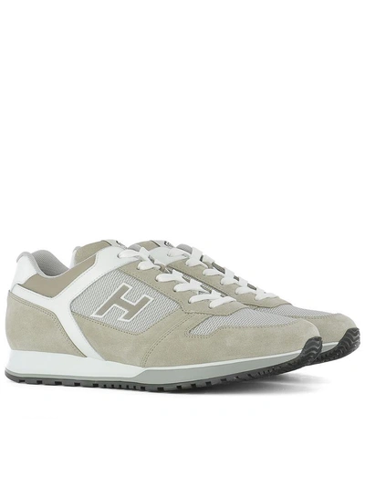 Shop Hogan Grey Fabric Sneakers
