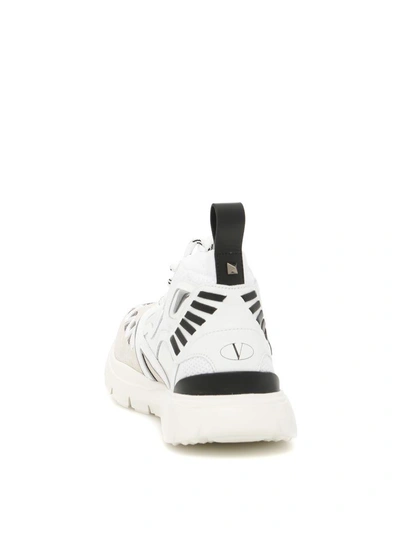 Shop Valentino Heroes Reflex Sneakers In Nero Biancobianco