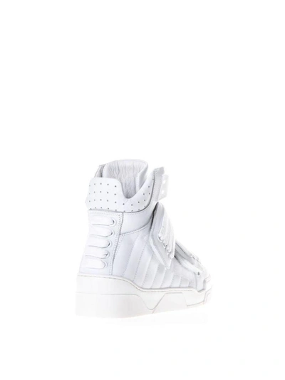 Shop Les Hommes White Laced Sneakers In Leather
