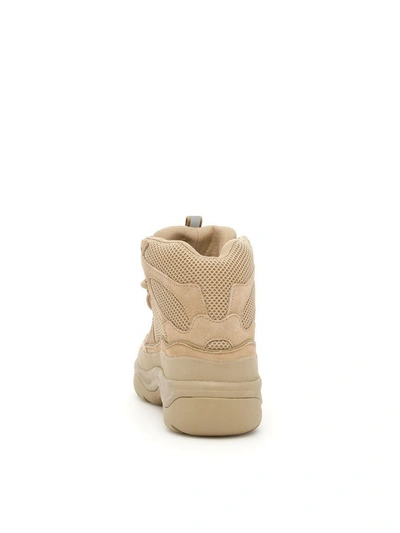 Shop Yeezy Thick Suede Desert Boots In Taupe