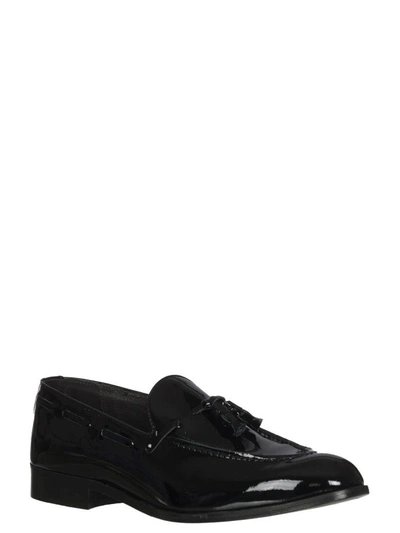 Shop Manuel Ritz Leather Loafers In Nero