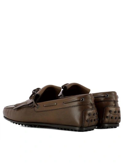 Shop Tod's Brown Leather Loafers