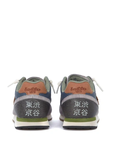 Shop Lotto Leggenda Sneaker  Tokyo Ginza In Grey Mesh And Leather In Grigio