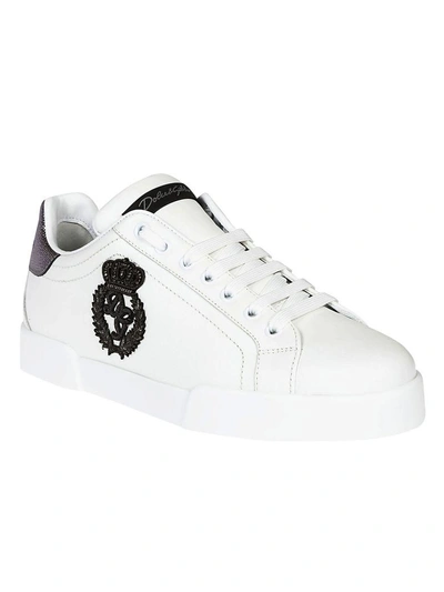 Shop Dolce & Gabbana Embroidered Sneakers