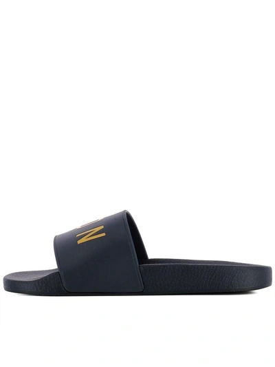 Shop Dsquared2 Blue Rubber Sandals