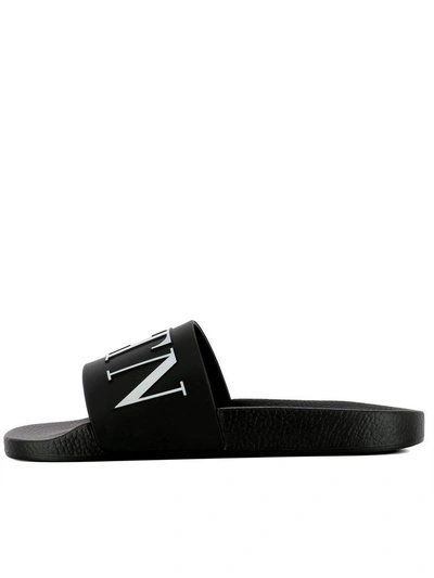 Shop Valentino Black Rubber Sandals