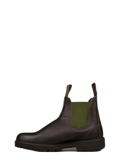 Shop Blundstone Brown/green Leather Low Boot In Brown - Green
