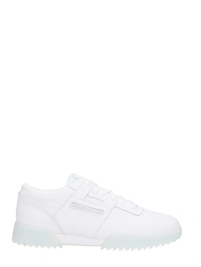 Shop Reebok Workout Clean White Leather Sneakers