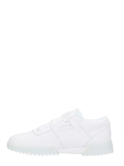 Shop Reebok Workout Clean White Leather Sneakers
