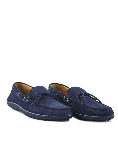 Shop Fabi Loafers In Blu Navy