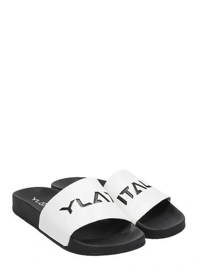 Shop Ylati Footwear White Rubber Flats Sandals