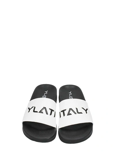 Shop Ylati Footwear White Rubber Flats Sandals