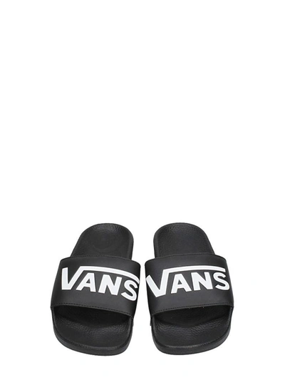 Shop Vans Black Rubber Flats Sandals