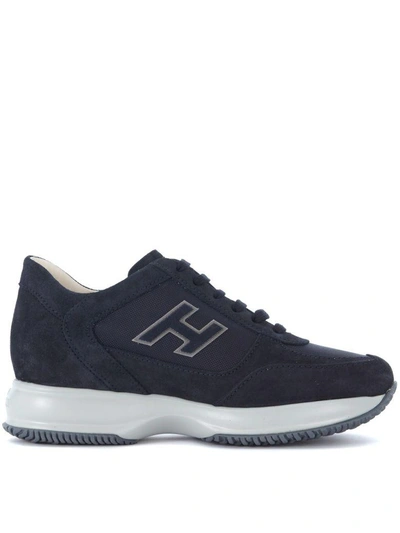 Shop Hogan Interactive Blue Suede Sneaker