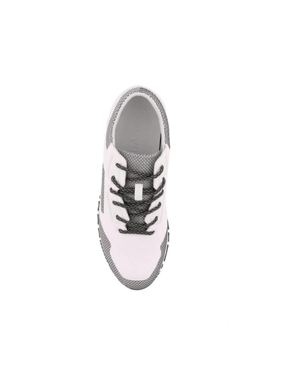 Shop Lanvin Running Sneakers In White Black