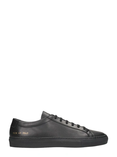 Shop Common Projects Original Achilles Low Black Leather Sneakers