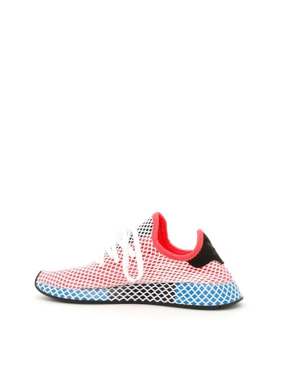 Shop Adidas Originals Deerupt Runner Sneakers In Solred Solred Blu (blue)