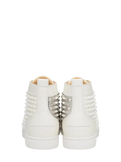 Shop Christian Louboutin Louboutin Yang Louis Calf-laminato Dino- Spikes Ray In Latte Silver