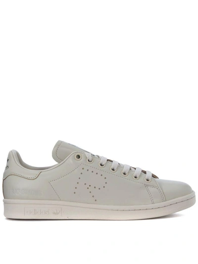 Shop Raf Simons Adidas By  Stan Smith Light Grey Leather Sneakers In Grigio