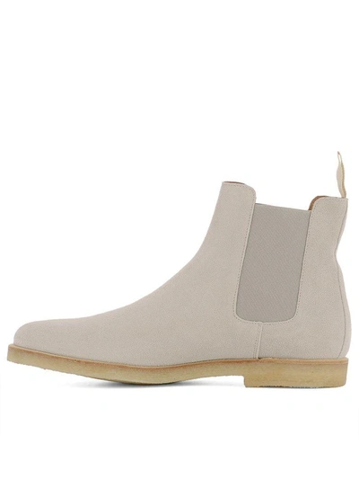 Shop Common Projects Grey Suede Ankle Boots