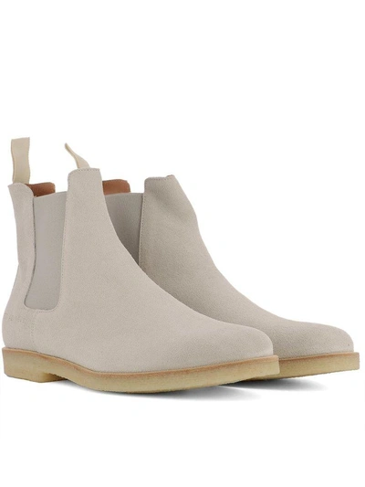 Shop Common Projects Grey Suede Ankle Boots
