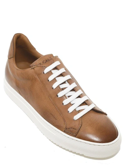 Shop Doucal's - Leather Sneakers In Brown
