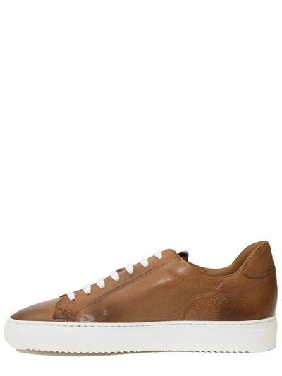 Shop Doucal's - Leather Sneakers In Brown