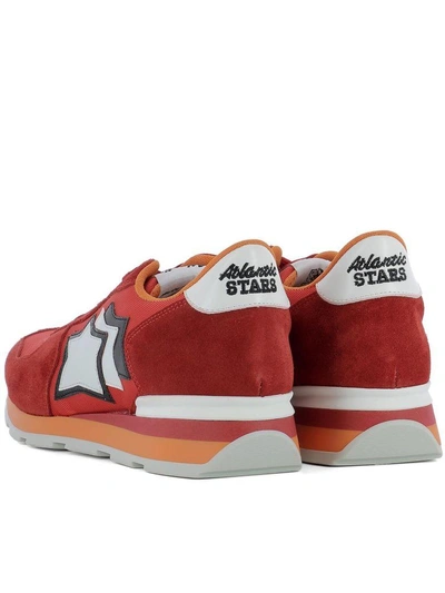 Shop Atlantic Stars Red Fabric Sneakers
