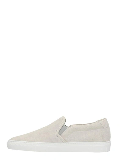 Shop Common Projects Grey Suede Sneakers