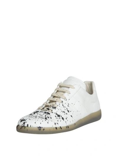 Shop Maison Margiela Replica Painter Sneakers In Bianco