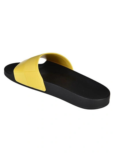 Shop Adidas Originals Adilette Checkerboard Sliders In Black/lemon