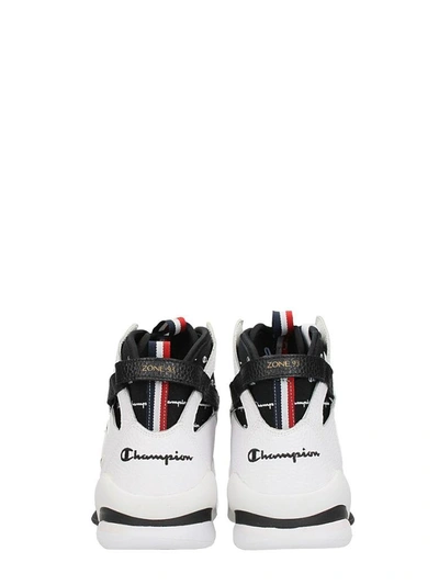 Shop Champion High Cut White Leather Sneakers