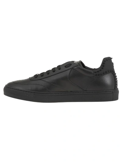 Shop Philipp Plein Leather Sneaker In Black