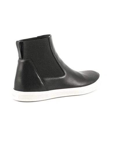 Shop Rick Owens Black Leather Beatles Sneaker In Nero