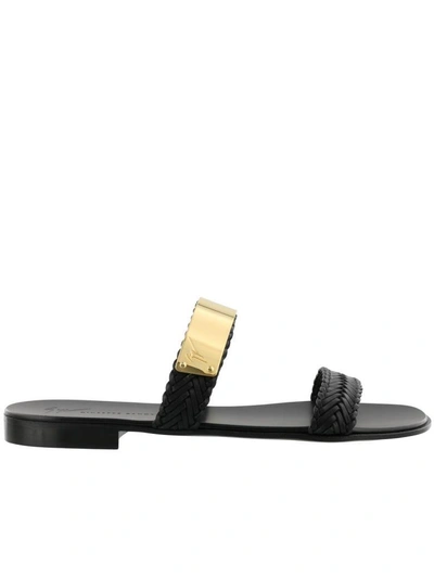 Shop Giuseppe Zanotti Zak Sandals In Black